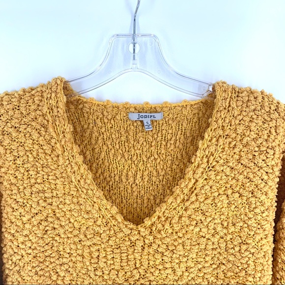 New Mustard Popcorn Knit Oversized 